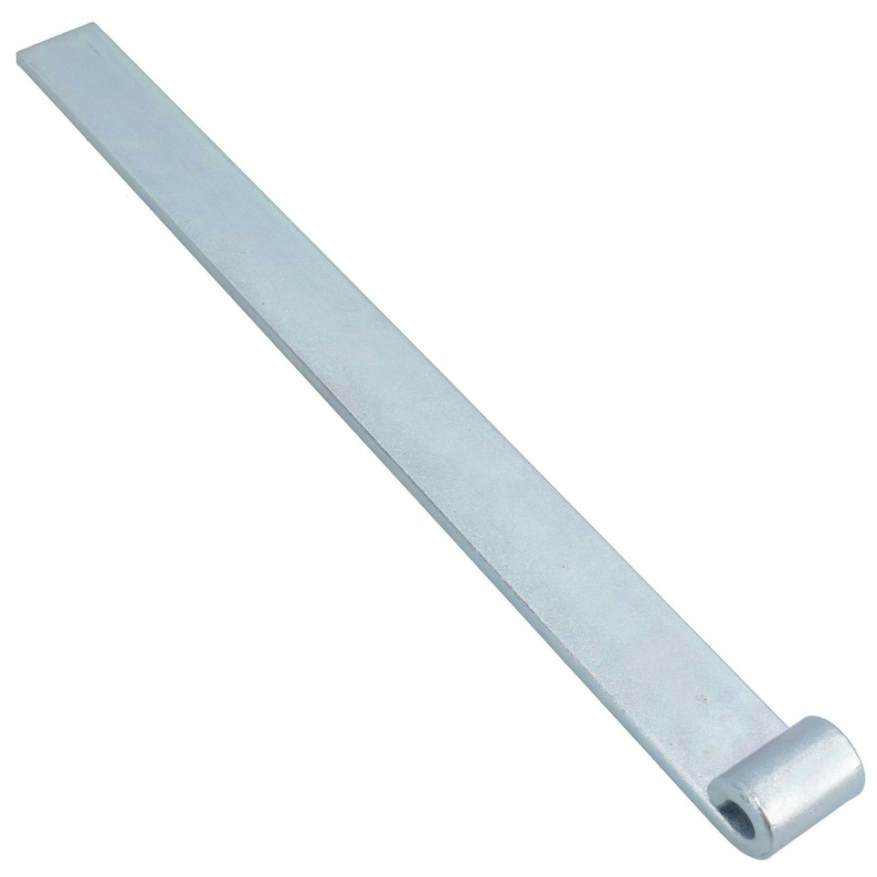 image 1 of HD Strap Tailgate Straight Hinge for 12.5mm Pins 460mm Long Zinc Plated 1pc | Silver