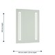 image 9 of Battery Operated LED Illuminated Bathroom 600mm Strip Rectangular Mirror | Clear | 1