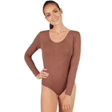 Womens long sleeved body with round neck | Brown | brown | 1