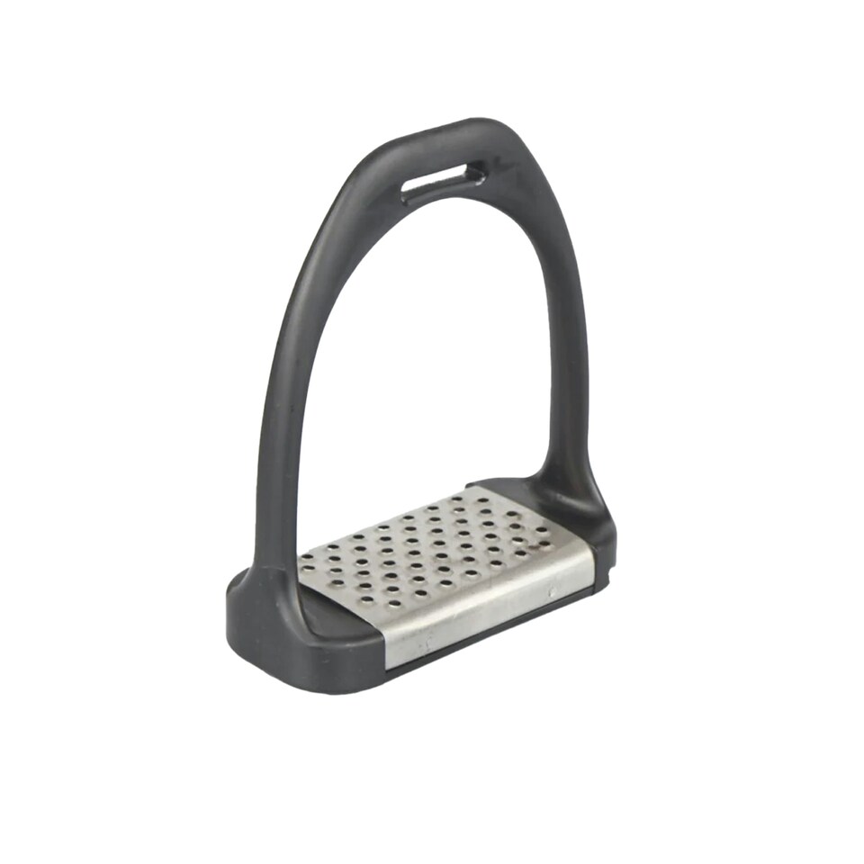 image 1 of Shires Metal Horse Stirrups - Black - 4.5in