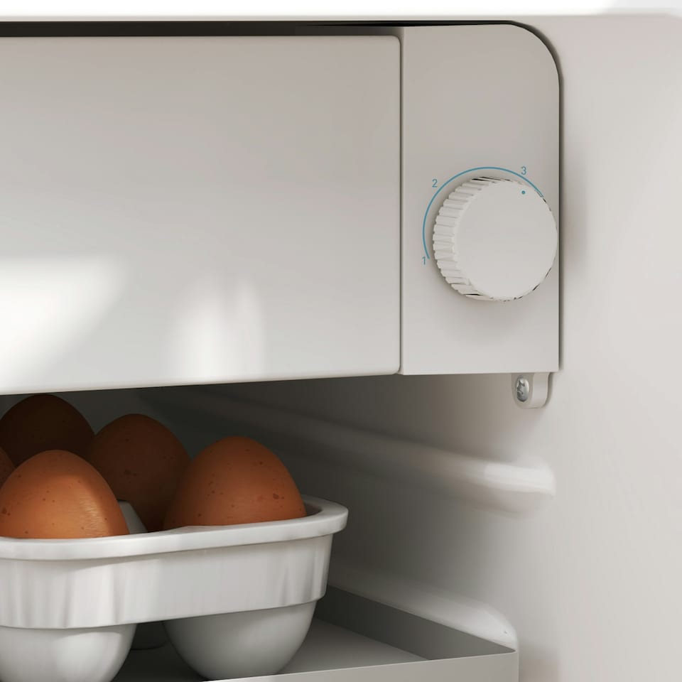 image 1 of HOMCOM 46L Counter Top Fridge Mini Fridge with Lock Chiller Box Cream White