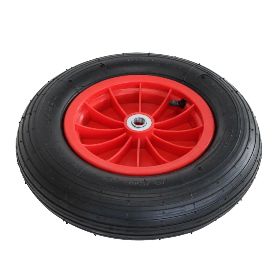 image 1 of 14 Inch Plastic Rim Wheelbarrow Replacement Pneumatic Tyre Wheel