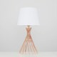 image 2 of ValueLights Copper Metal Wire Twist Design Table Lamp With White Shade