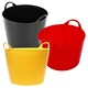image 3 of Set Of 6 Assorted Coloured 40L Flexible Strong Plastic Tubs Ideal For Storage, Home & DIY Use