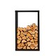 image 1 of Wide Indoor Black Firewood Log Rack