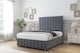 image 2 of Sloomy California Steel Plush Divan Bed With Mattress 2 Drawers Footend With 26" Strutted Headboard & 12" Matching Footboard 5' King | Grey | Steel | King | 1