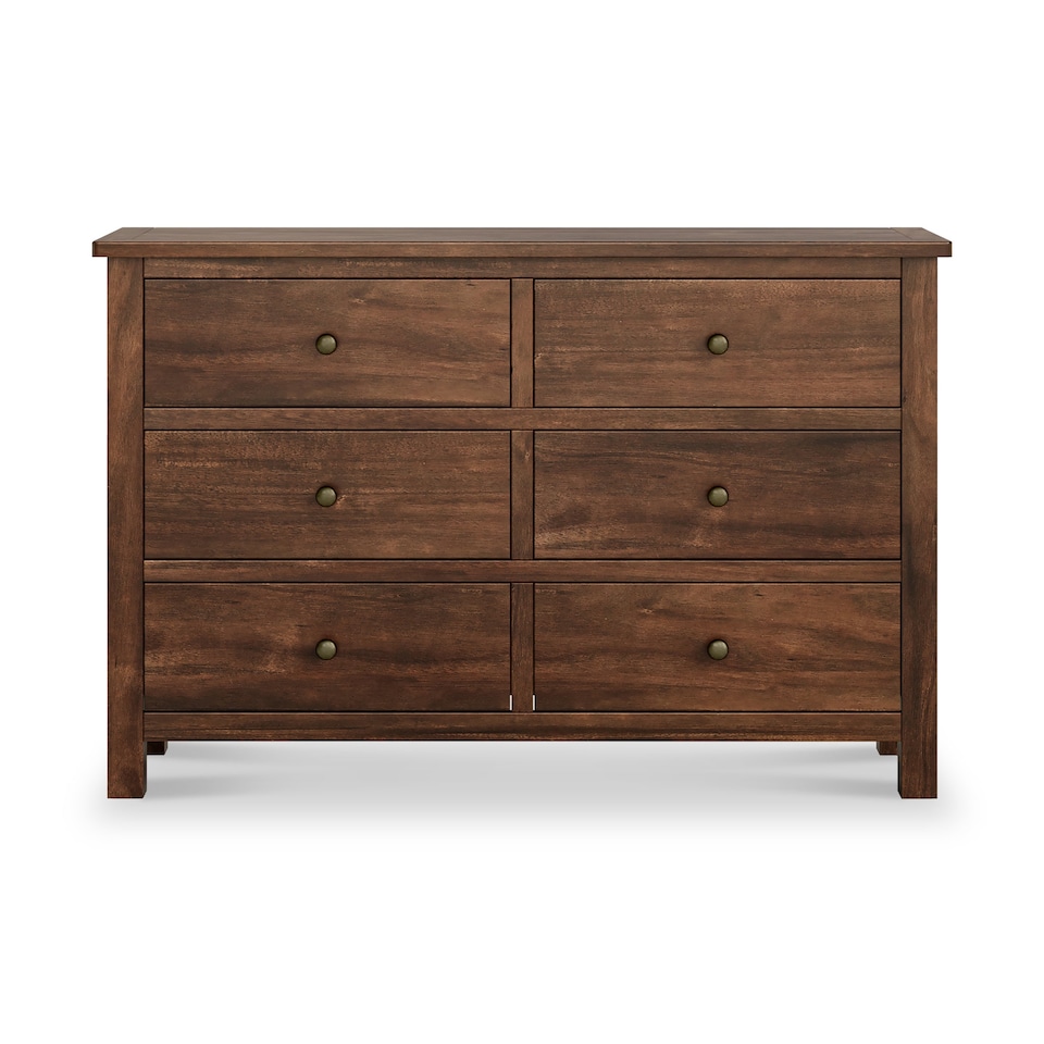 image 1 of Duchy Acacia 6 Drawer Chest Fully Assembled - By Roseland Furniture