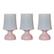 image 1 of ValueLights 3 Pack Wireless Outdoor Battery Operated LED Pink Touch Table Lamps | Pink