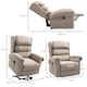 image 3 of HOMCOM Power Lift Recliner Chair for Elderly, Velvet-Feel Electric Riser and Recliner Armchair for Living Room with USB Charging Port, Remote Control, 2 Side Pockets, Thick Padded Back, Khaki | Brown