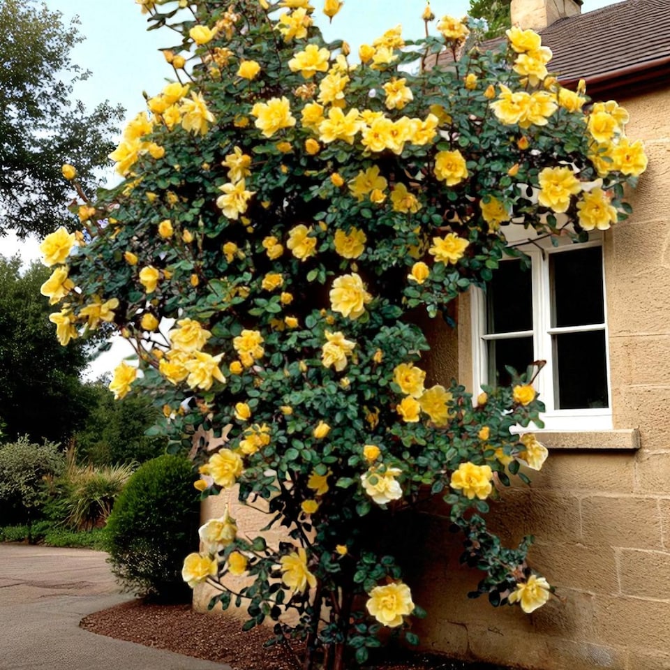 image 1 of Carbeth Plants Climbing Rose Bush in 3L Pot - Choose Your Colour - Ideal for Walls, Pillars, Trellises and Arches | Pink