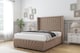 image 2 of Sloomy Rutherford Mink Plush Divan Bed With Mattress No Drawers With 54" Wingback Headboard & 12" Matching Footboard 2'6 Small Single | Brown | Mink | Small Single | 1