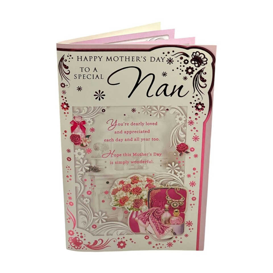 image 1 of To A Special Nan Flowers and Purse Design Mother's Day Boxed Card