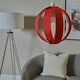 image 3 of ValueLights Red Modern Fabric Globe Ceiling Pendant Light Shade