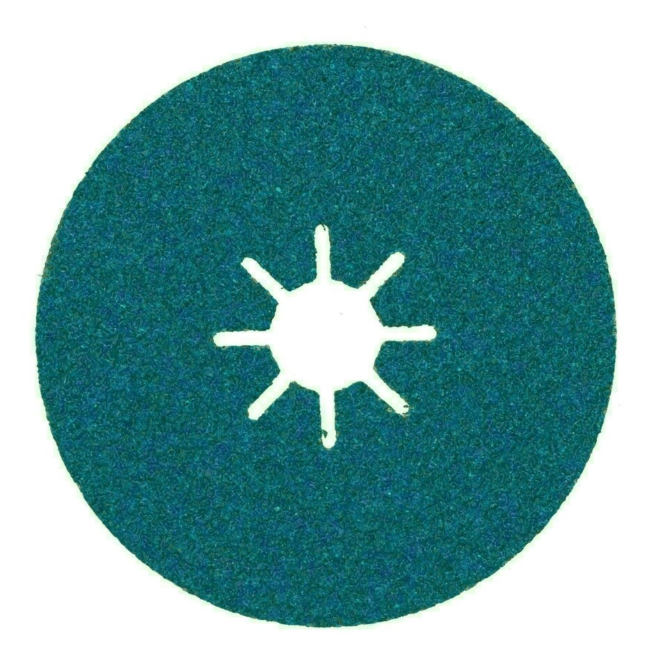 image 1 of 115mm 36 Grit Fibre Zirconium Abrasive Discs Sanding Grinding 50pc with Holder