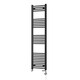 image 1 of Zennor - Black Dual Fuel Towel Rail H1600mm x W400mm Thermostatic - Curved