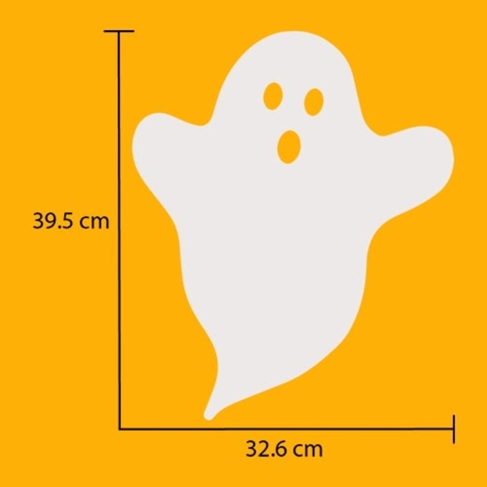 image 1 of White Ghost Shaped Acrylic Halloween Grazing Board 39.5cm
