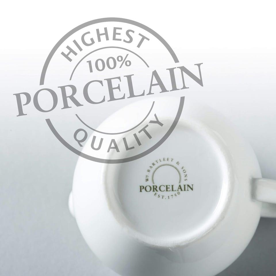 image 1 of Wm Bartleet & Sons Porcelain Bellied Creamer Jug (30ml), Set of 4
