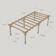 image 4 of Premium Pergola 6 Posts - Wood - L360 x W600 x H270 cm - Rustic Brown