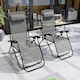 image 2 of Garden Vida Set of 2 Zero Gravity Chairs - Grey