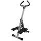 image 1 of HOMCOM Foldable Stepper Adjustable Step Machine w/ Handlebar LCD Display, White