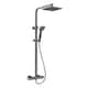 image 1 of Balterley Empire Square Thermostatic Shower Kit with Fixed Head and Adjustable Handset | Silver | Brushed Pewter | 1
