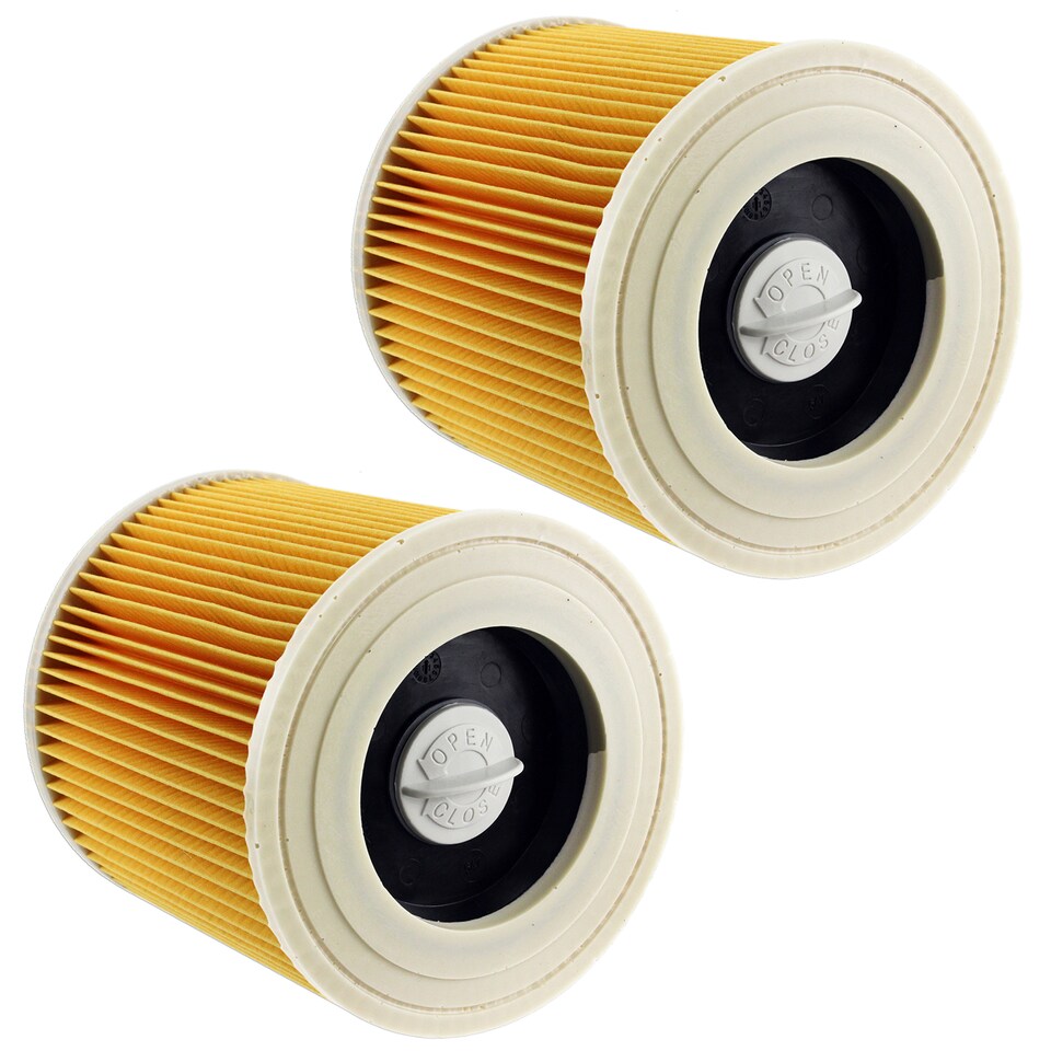 image 1 of SPARES2GO Cartridge Filter for Karcher MV2 NT27/1 Wet & Dry Vacuum Cleaners (Pack of 2)