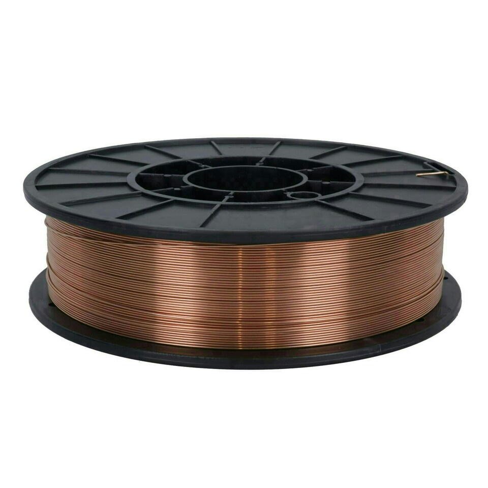 image 1 of 0.6mm Mild Steel Mig Welding Wire Spool Gas Argon CO2 5kg Reel Copper Coated 2 Pack