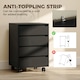 image 5 of HOMCOM Mobile Vertical Filing Cabinet with 4 Drawers for Home Office, Black