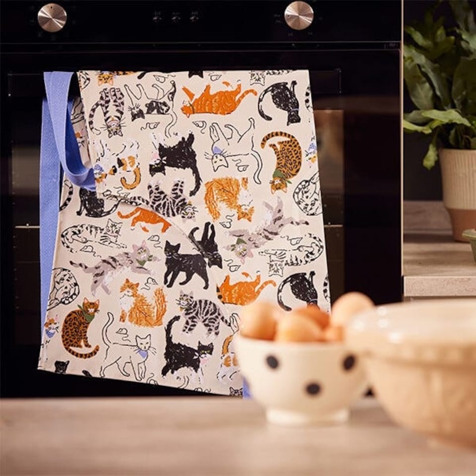 image 1 of Ulster Weavers Feline Friends Oil Cloth Apron