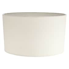 Contemporary and Stylish Soft Cream Linen Fabric Oval Lamp Shade - 30cm Width | Cream | Cream | 1
