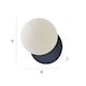 image 8 of ValueLights Darla Navy Frosted Globe Bathroom Wall Light | Blue