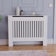image 2 of Vida Designs Chelsea Radiator Cover Painted MDF Slatted Cabinet, White, 112cm