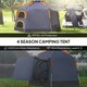 image 9 of Outsunny 2-4 Person Tent, Instant Pop Up Camping Tent Orange | Orange