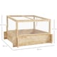 image 3 of Outsunny Outdoor Raised Garden Bed with Cold Frame Greenhouse and Openable Top