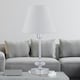 image 3 of Set of 2 Chrome Jewelled Table Lamps with Ivory Off White Shades Chrome | Red