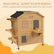 image 6 of PawHut Wooden Cat House Cat Cave Pet Shelter Condos Outdoor Natural Wood Finish