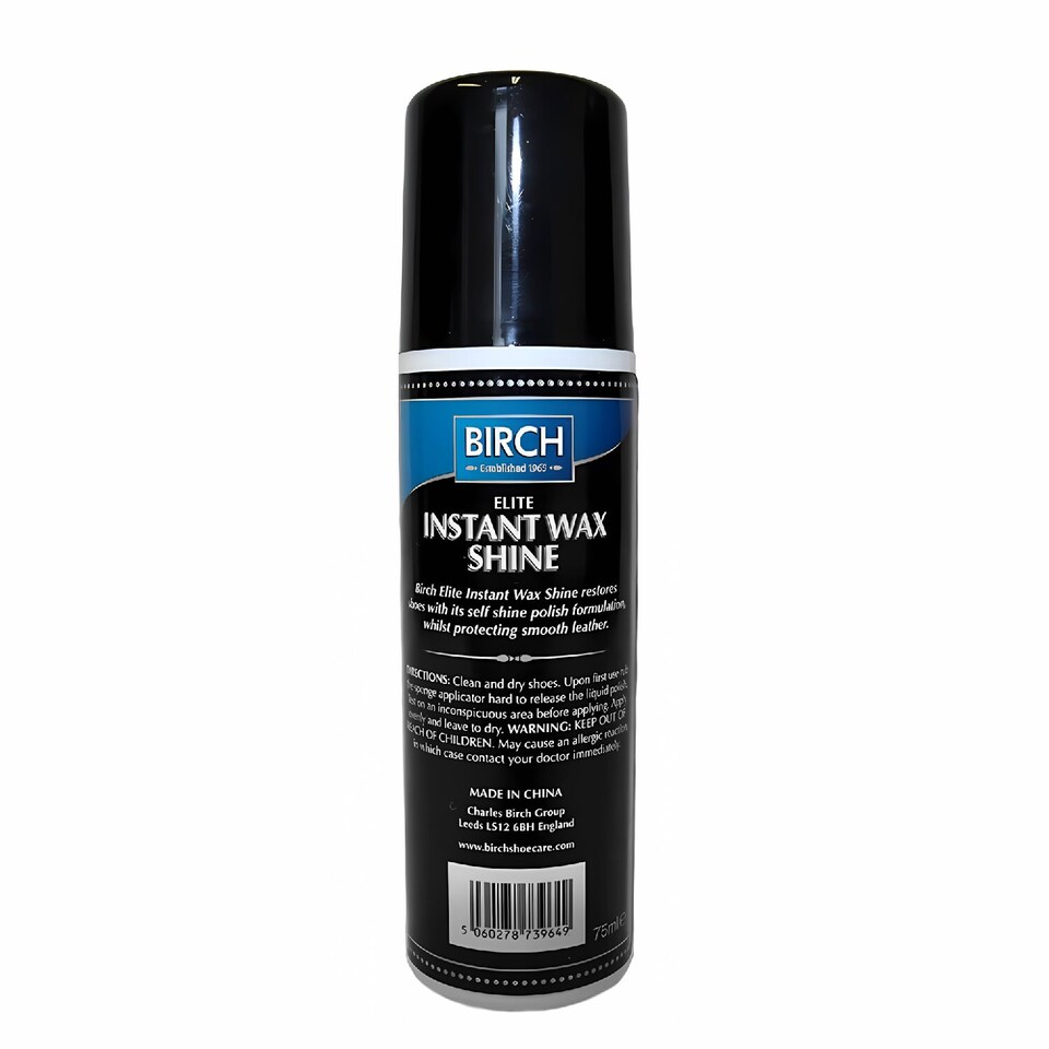 image 1 of BIRCH Elite Instant Wax Shine - Quick Buff-Free Gloss for Shoes and Boots 75ml | Clear | Neutral