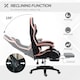 image 5 of Vinsetto Racing Style Gaming Chair with Reclining Function Footrest, Black | Black