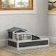 image 2 of PawHut Wooden Tortoise House Indoor Outdoor w/ Balcony, Tray, Openable Roof