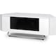 image 6 of Centurion Supports Hampshire Corner-Friendly Gloss White with Black Contrast Beam-Thru Remote Friendly Door 26"-50" Flat Screen TV Cabinet White