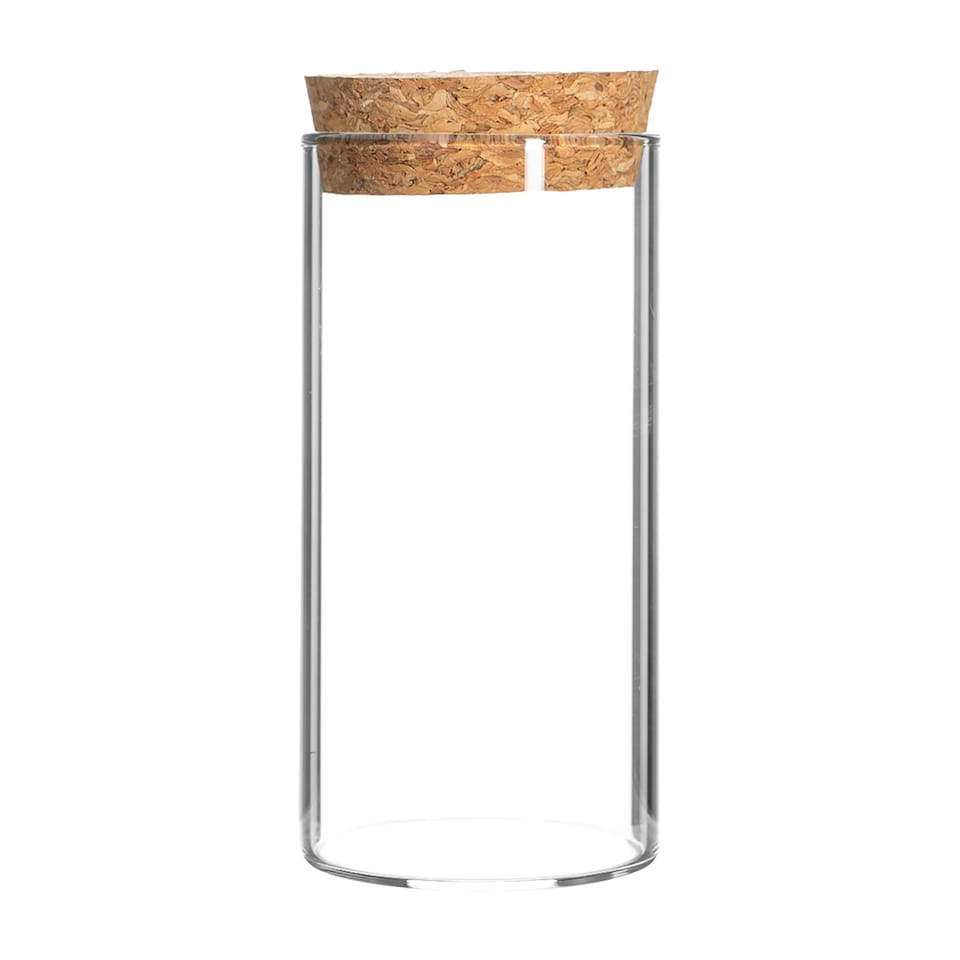 image 1 of Argon Tableware Glass Storage Jars with Cork Lids - 110ml - Pack of 3