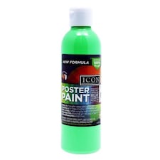 300ml Green Glow Fluorescent Poster Paint by Icon Art