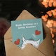 image 3 of White Scarf Drawing Love Hearts Cat Grandma Birthday Card