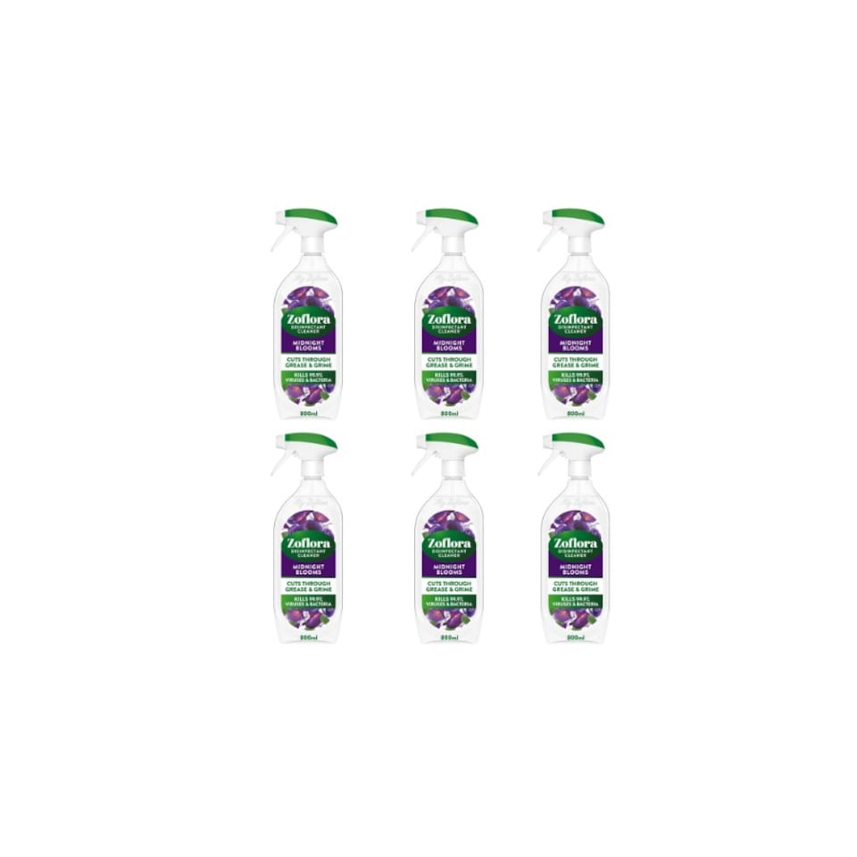 image 1 of Zoflora Midnight Blooms Disinfectant Spray 800ml | White | 6 - White | 4800ml | 1