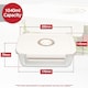 image 2 of SPARES2GO Vacuum Food Storage Glass Container with Securing Clips Lid + Manual Sealing Pump (Medium, 1040ml)