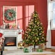 image 7 of HOMCOM 5FT Pre-Lit Christmas Tree Artificial Spruce Holiday Décor W/ Metal