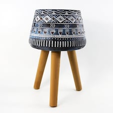 44cm x 26cm  Aztec Blue Composite  Large Planter | Blue