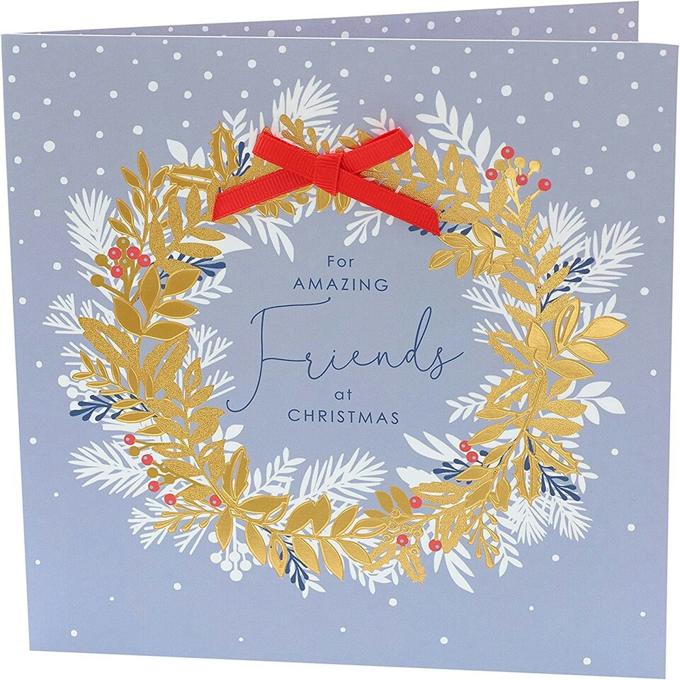 image 1 of Red Bow Attachment Amazing Friends Christmas Card