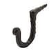 image 1 of Hammer & Tongs Twisted Nail Hook - W5mm x H40mm - Black