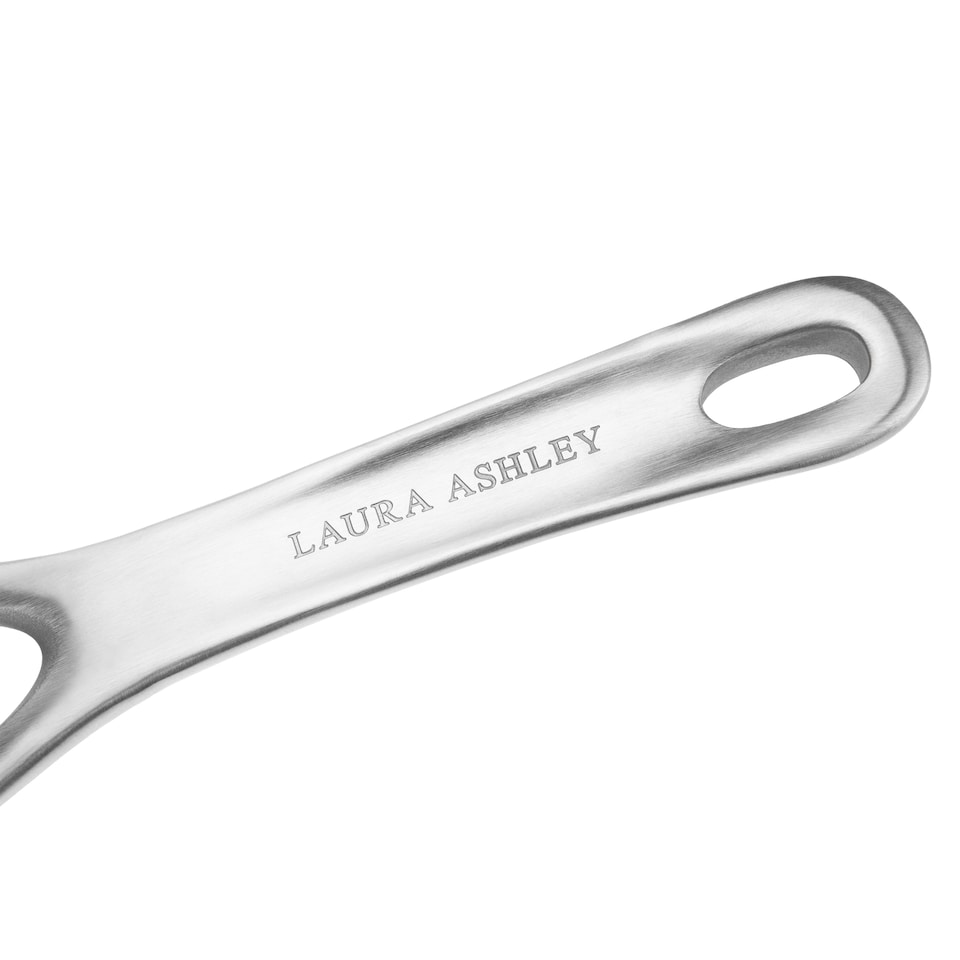 image 1 of Laura Ashley Forged Aluminium Non-stick Saucepan with Glass Lid 20cm - Sage Leaf | Green